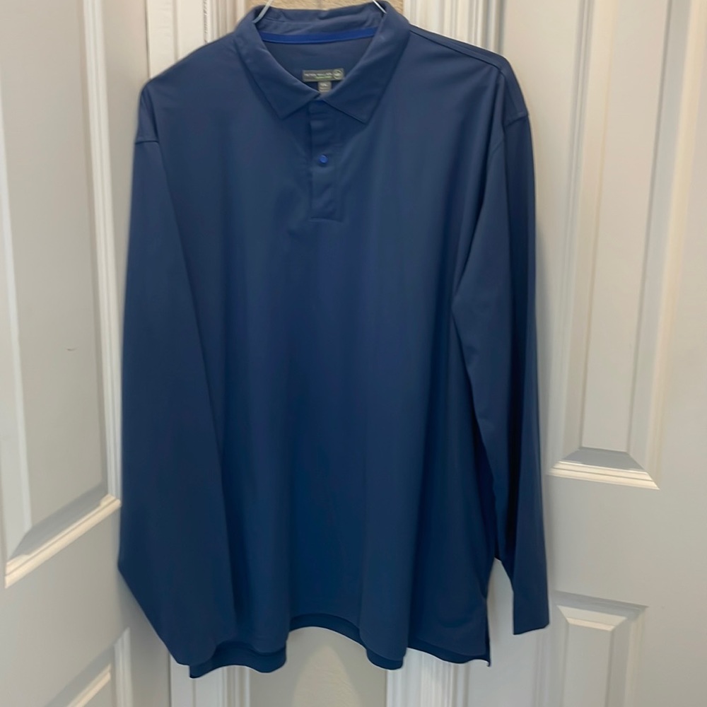 Mens Peter Millar Crown Sport long sleeve polo in rare XXL.